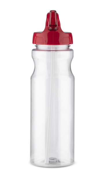 Bidon ze słomką TRANCE 700 ml - Czerwony