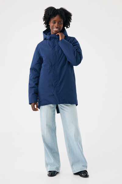 Parka en polyester recyclé IQONIQ Thelon - Bleu Marine / XXL