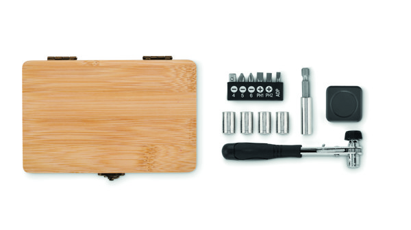 Furobam tool set, 13 pieces,bamboo case