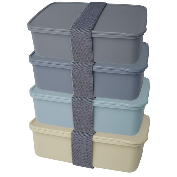 Boîte à lunch Dovi en plastique recyclé - Beige