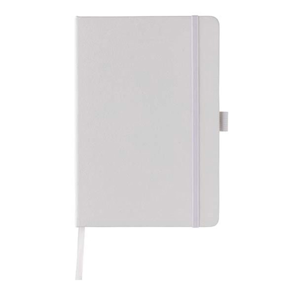 Sam A5 RCS certified bonded leather classic notebook - White