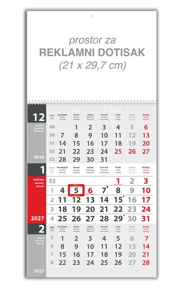 Poslovni kalendar – Veliki sivi