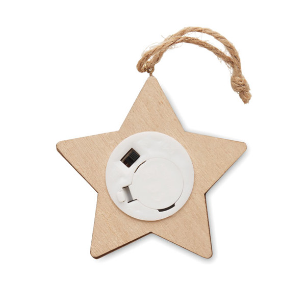 MB - Wooden weed star with lights Lalie