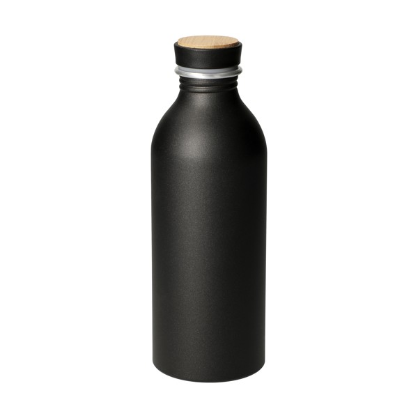 Aluminiumflasche "Breeze", 650 Ml - Schwarz / Natur