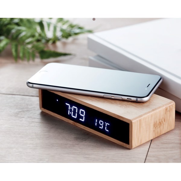 MB - Wireless charger in bamboo 5W Moro