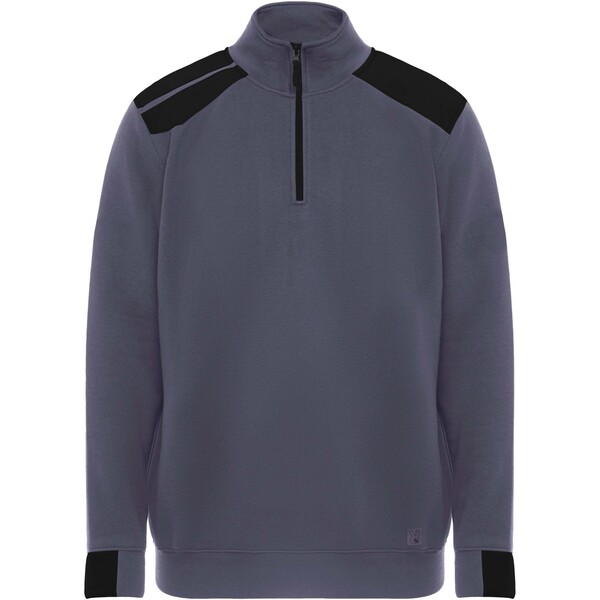 Maverick pánský svetr s polovičním zipem o gramáži 280 g/m2 - Olověná / Černá / 2XL