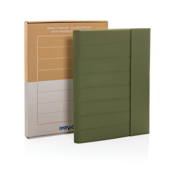 Impact Aware A4 portfolio, recycled polyester - Green