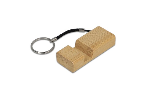 Porte-clés en bambou pour téléphone portable