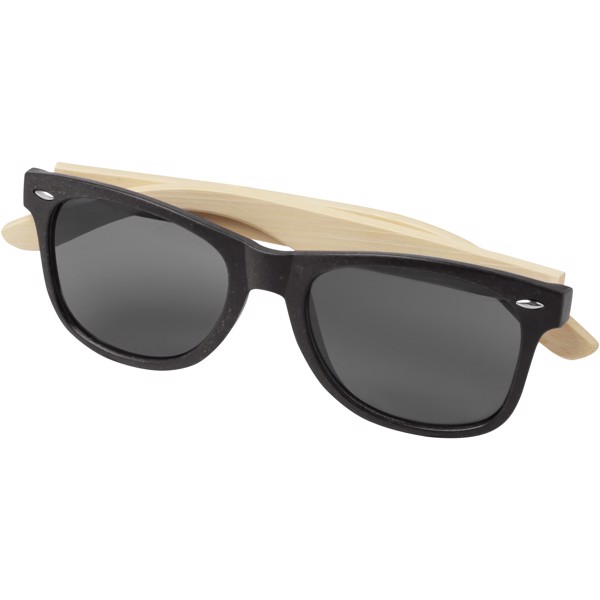 Sun Ray bamboo sunglasses - Solid Black