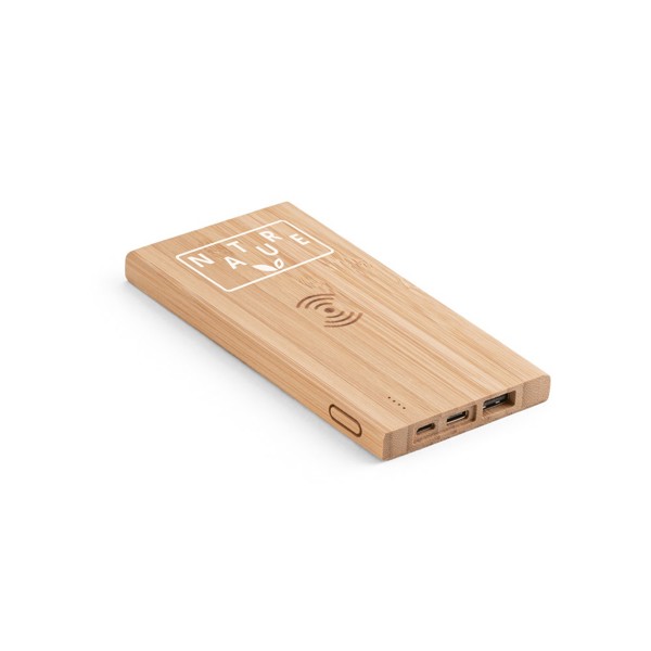 PS - FITCH. 5.000 mAh capacity portable bamboo battery