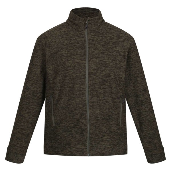 Thornly Men - Full Zip Marl Fleece - Dark Khaki Marl / 2XL