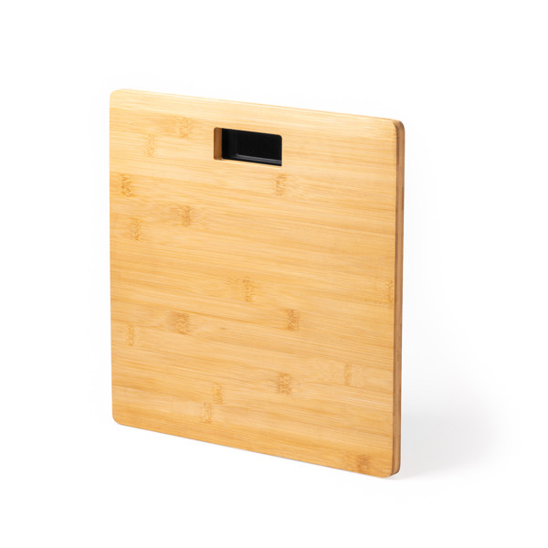 Personalised bamboo scale with digital temperature panel