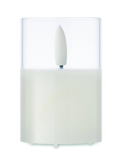 Xandle LED wax candle, glass holder, CR2032