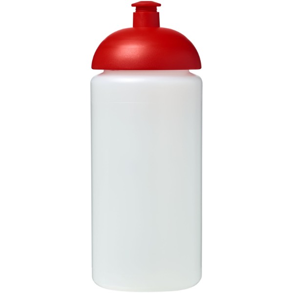 Sportovní láhev s kupolovitým víčkem Baseline® Plus grip 500 ml - Průhledná / Červená s efektem námrazy