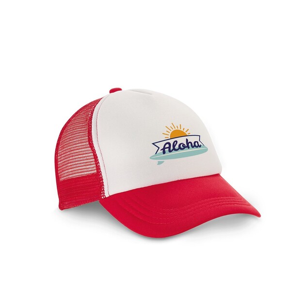 NICOLA. Polyester and mesh cap (150 g/m²) - Black