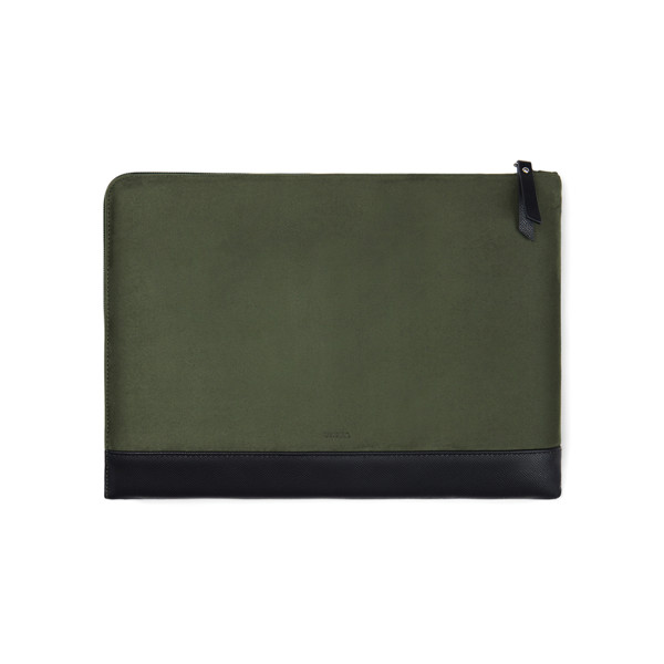 Obal na 14" notebook VINGA Marlow z RCS recykl. polyesteru - Zelená / Černá