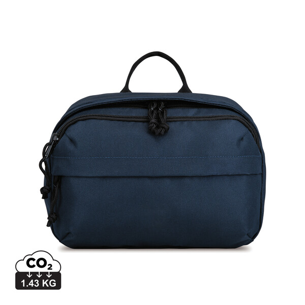 Trousse de toilette en rPET AWARE™ Renew - Bleu Marine