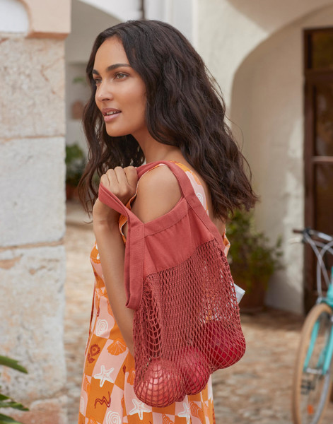 Organic Cotton Mini Mesh Grocery Bag - Natural / ONE SIZE