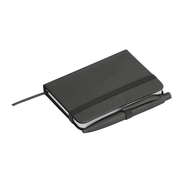 A7 Notebook with Ballpoint Pen San Antonio - Black