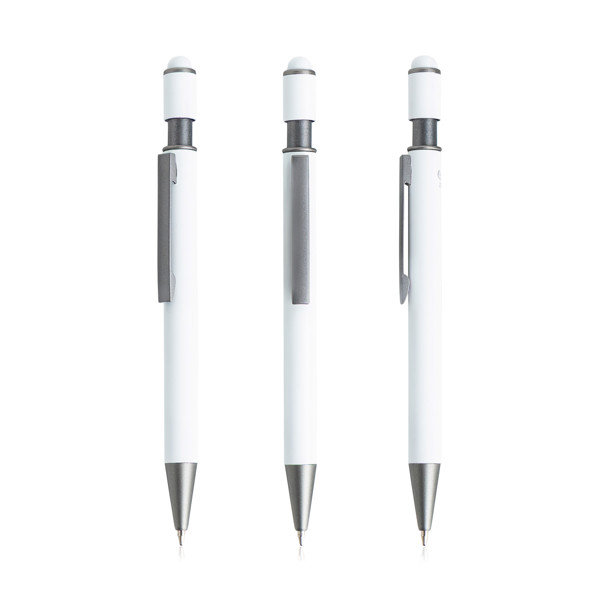 Esferográfica Em Alumínio Reciclado, Spinner - Branco