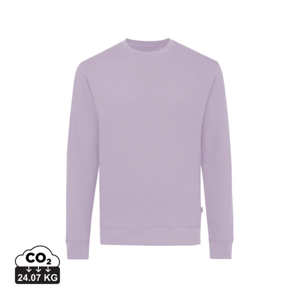 Sweater à col rond en coton recyclé Iqoniq Zion - Lavender / S
