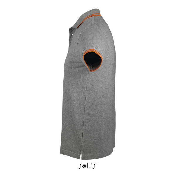 PASADENA pólo homem 200g Pasadena Men - Melange Cinzento / Laranja3XL