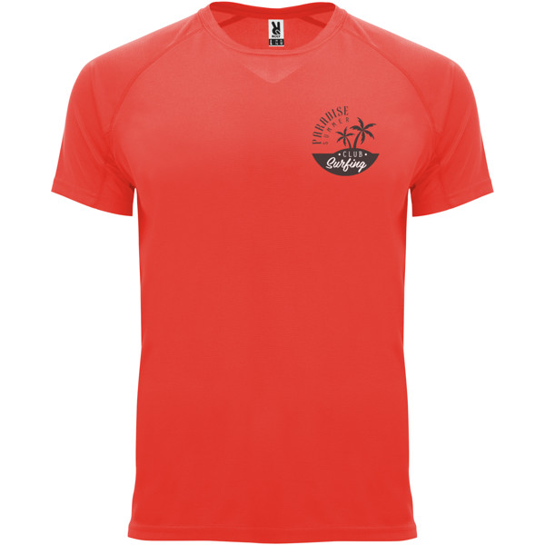 T-shirt Bahrain en maille piquée à manches courtes pour homme - Fluor Coral / 3XL