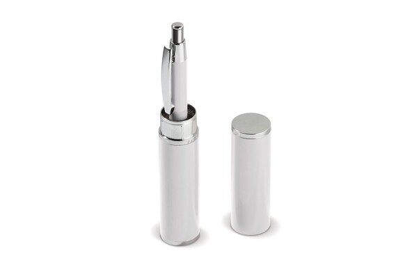 Aluminum ball pen in a tube - White