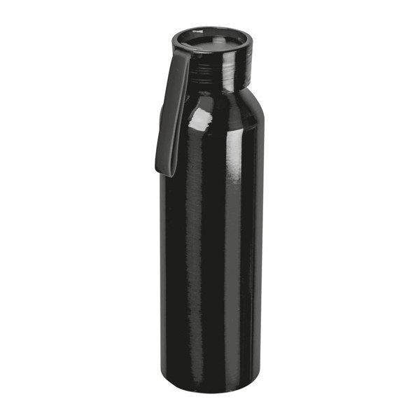 Recyklovaná hliníková fľaša Cork 600 ml - Čierna