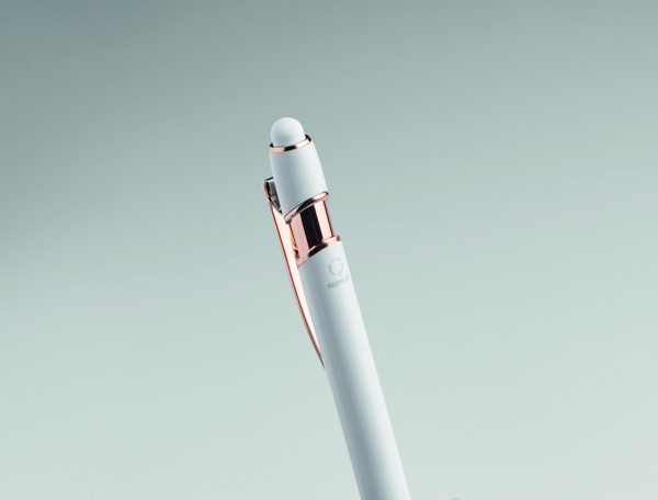 Recycled aluminium pen Scribble - White