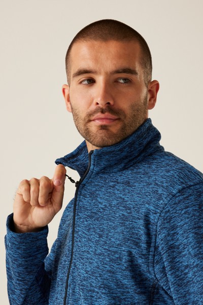 Thornly Men - Full Zip Marl Fleece - Dark Khaki Marl / 2XL