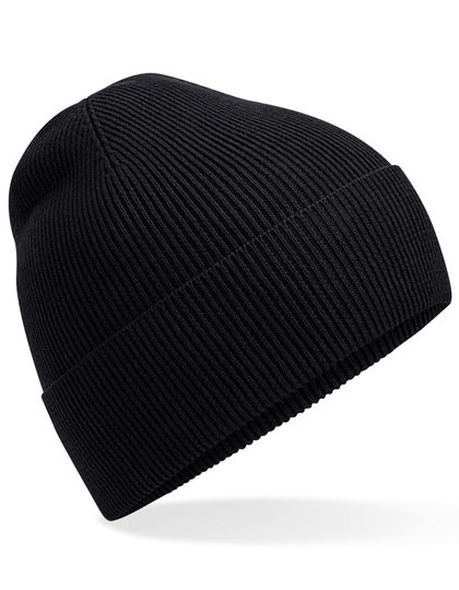Organic Cotton Fine Knit Beanie - Black / One Size