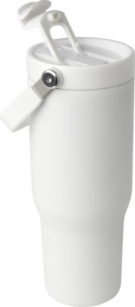 Copo isolado a vácuo de cobre de aço inoxidável reciclado de 900 ml - Branco