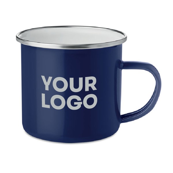 Mug Vintage 350 ml - Bleu + impression