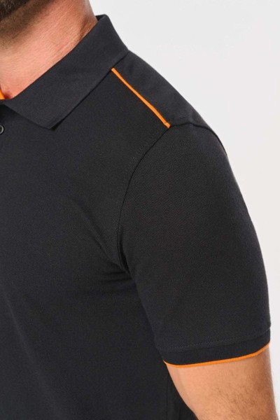 Muška kontrastna polo majica kratkih rukava Daytoday - Bijela / Navy / 3XL
