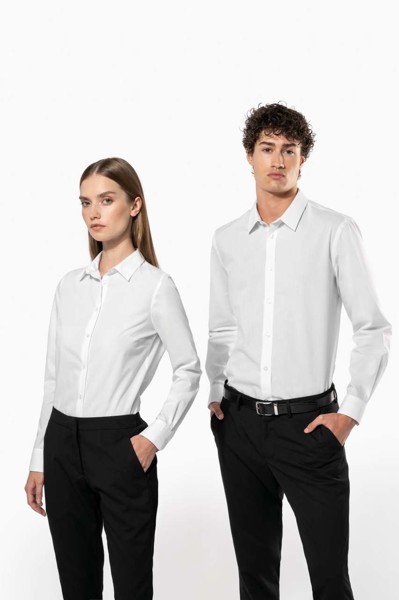 Men’S Poplin Easy Care Polycotton Shirt - White / L