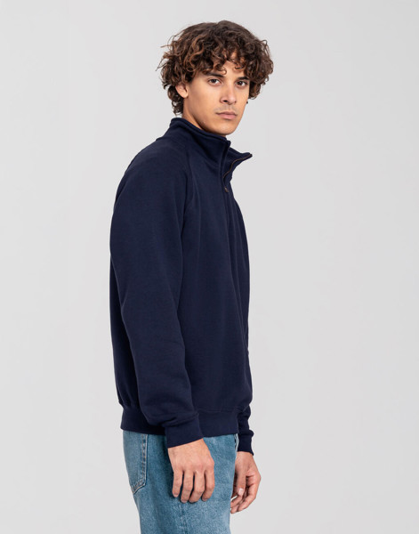 Iconic Premium Zip Neck Sweat - Deep Navy / XL