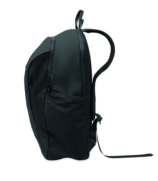 Mochila portátil 15" PU macio Korovin - Preto