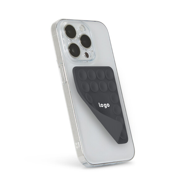 Custodia per telefono adesiva  con ventosa - Grigio freddo 11c