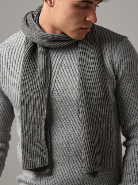 Metro Knitted Scarf - Black