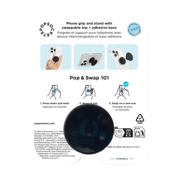 PopSockets® phone holder PopGrip 2.0 - white