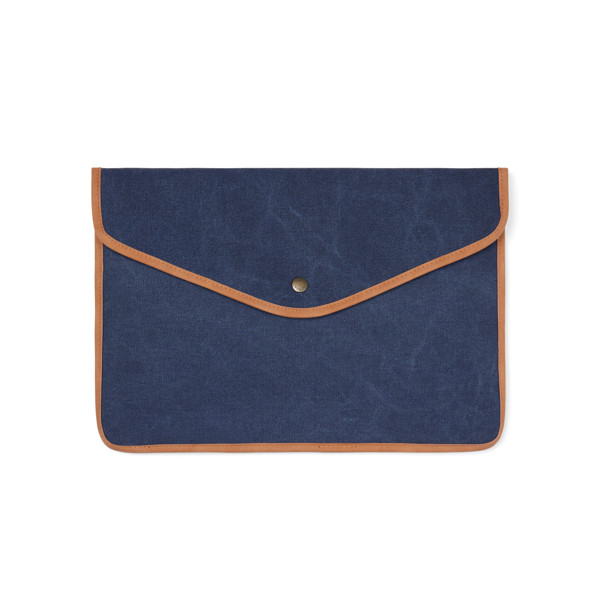 Obal na 14" notebook VINGA Bosler z GRS recykl. canvas - Námornícka Modrá