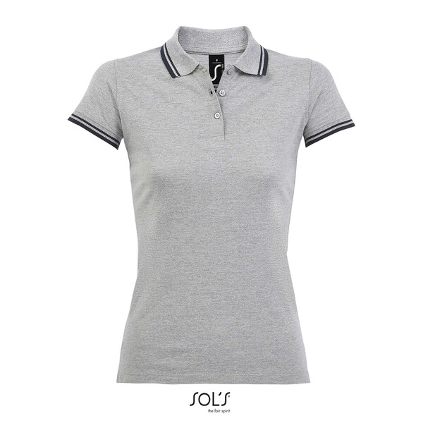 PASADENA pólo mulher 200g Pasadena Women - Grey Melange / French NavyL