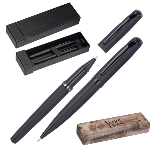 Mark Twain writing set ELKE - Black