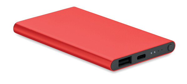 Powerbank da 4000mAh tipo C Powerflat C - Rosso
