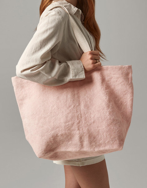 Soft Washed Jute Beach Bag - Saffron / ONE SIZE