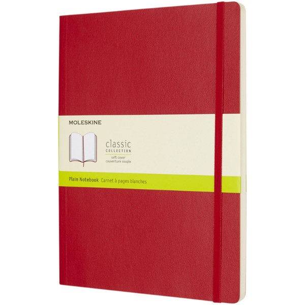 Blocco note Classic con copertina morbida, formato XL - pagina bianca - Scarlatto