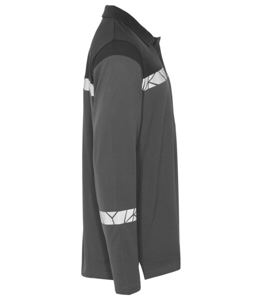 7004 POLO PIQUE L.S PGL Grey/Black XXL