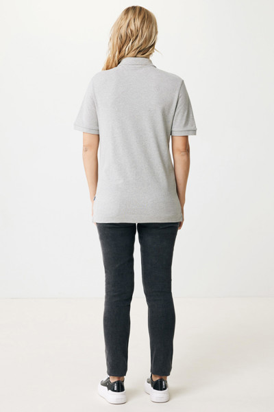 Polo en coton piqué et recyclé Iqoniq Yosemite - Heather Grey / XXL