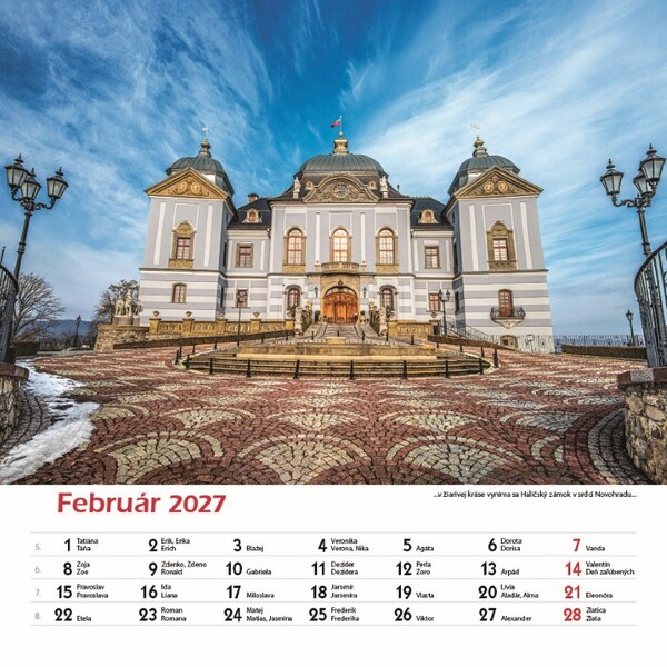 Nástenný Kalendár Hrady A Zámky Slovenska 2027